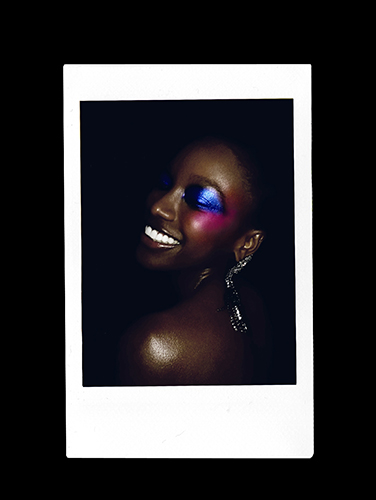 polaroid beauté mannequin peau noire
